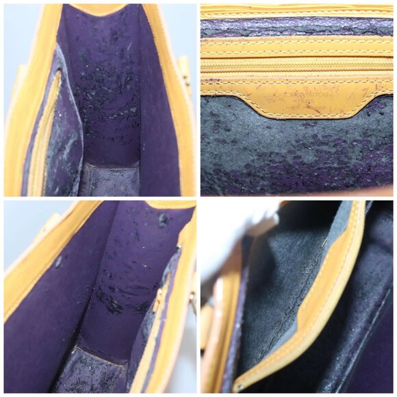 LOUIS VUITTON Epi Sac Plat Hand Bag Yellow M52079 LV Auth 121570 - Picture 15 of 16